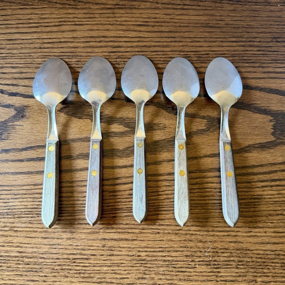 Vintage Washington Forge Town and Country Spoons Wood Handle